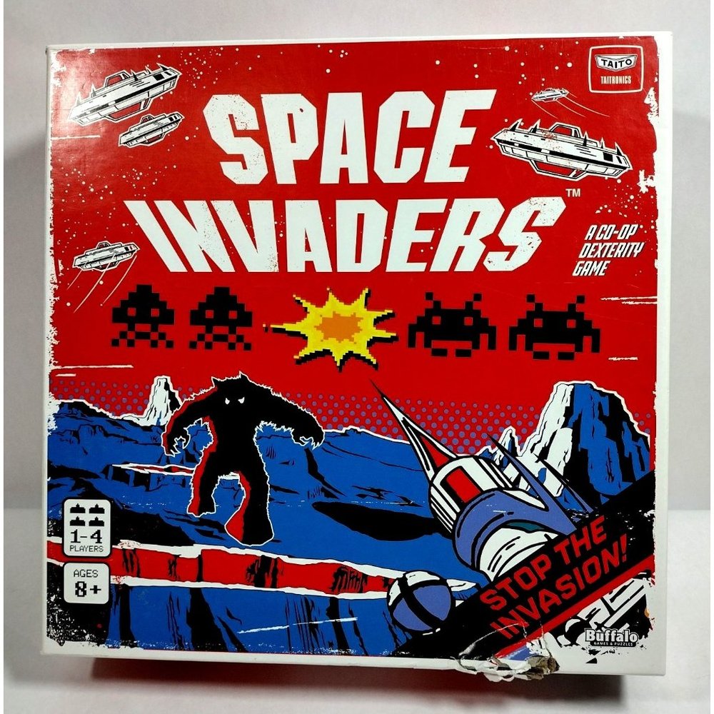 Space Invaders A Co-Op Dexterity Board Game Taito Taitronics Buffalo Games